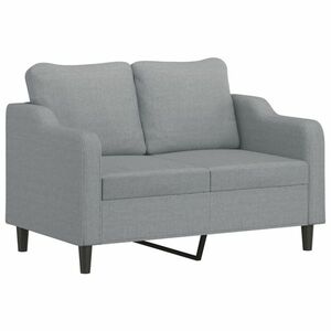 Kétszemélyes világosszürke szövetkanapé 120 cm kép