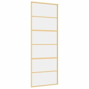 vidaXL aranyszínű átlátszó ESG üveg és alumínium tolóajtó 76 x 205 cm kép