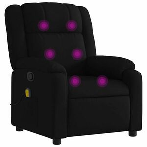 vidaXL fekete szövet dönthető masszázsfotel kép