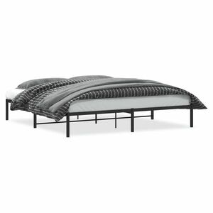 vidaXL fekete fém ágykeret 193 x 203 cm kép