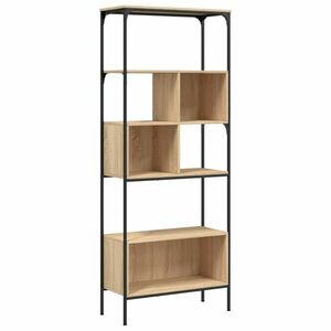 vidaXL 5 szintes sonoma tölgy színű fa könyvespolc 76 x 33 x 188, 5 cm kép
