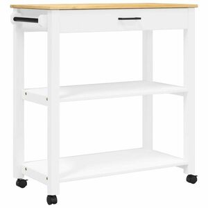 vidaXL MONZA tömör fenyőfa konyhai kocsi 84 x 40 x 90 cm kép