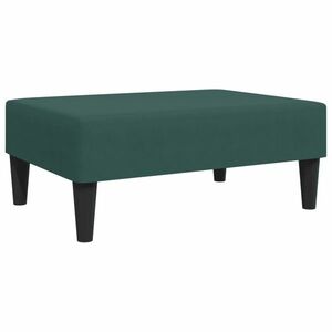 vidaXL sötétzöld bársony lábzsámoly 77x55x31 cm kép
