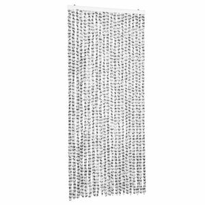vidaXL világosszürke és sötétszürke zsenília rovarfüggöny 90 x 200 cm kép
