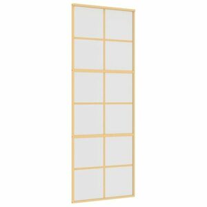 vidaXL aranyszínű ESG tejüveg és alumínium tolóajtó 76 x 205 cm kép
