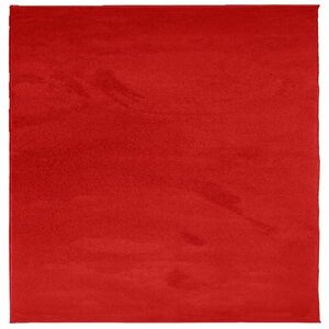 vidaXL OVIEDO piros rövid szálú szőnyeg 240 x 240 cm kép