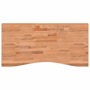 vidaXL tömör bükkfa íróasztallap 100 x (45-50) x 2, 5 cm kép