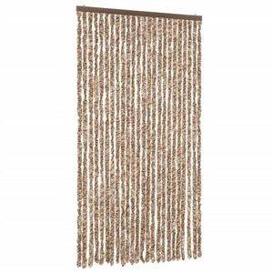 vidaXL bézs és sötétbarna zsenília rovarfüggöny 100x220 cm kép