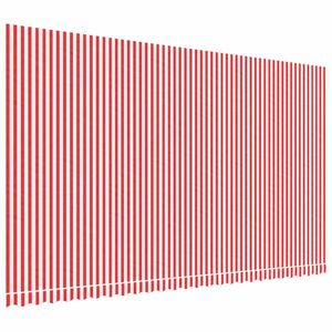 vidaXL piros és fehér csíkos pótszövet napellenzőhöz 6x3, 5 m kép