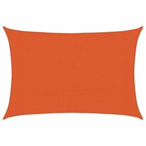 vidaXL narancssárga négyszögletű HDPE napvitorla 160 g/m² 3x5 m kép