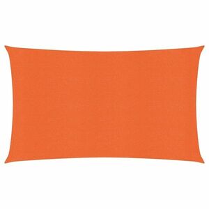 vidaXL narancssárga négyszögletű HDPE napvitorla 160 g/m² 4x7 m kép