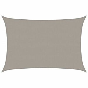 vidaXL világosszürke négyszögletű HDPE napvitorla 160 g/m² 5x7 m kép