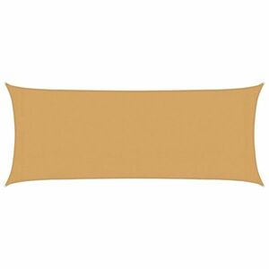vidaXL homokszínű négyszögletű HDPE napvitorla 160 g/m² 2x5 m kép