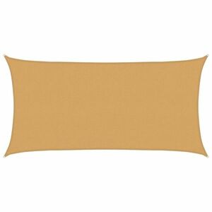 vidaXL homokszínű négyszögletű HDPE napvitorla 160 g/m² 2, 5x5 m kép