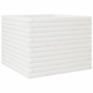 vidaXL fehér tömör fenyőfa kerti virágláda 60 x 60 x 45, 5 cm kép
