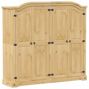 vidaXL Corona tömör fenyőfa ruhásszekrény 194 x 52 x 186 cm kép
