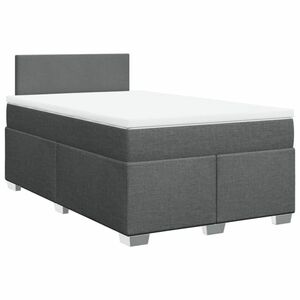 vidaXL sötétszürke szövet rugós ágy matraccal 120 x 190 cm kép