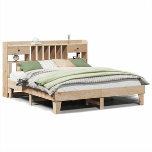 vidaXL tömör fenyőfa ágy matrac nélkül 200 x 200 cm kép