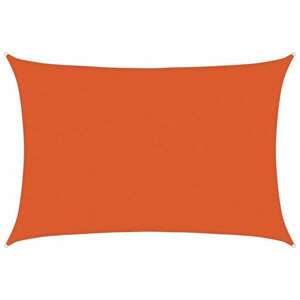 vidaXL narancssárga négyszögletű HDPE napvitorla 160 g/m² 5x7 m kép