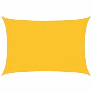 vidaXL sárga négyszögletű HDPE napvitorla 160 g/m² 2x3 m kép
