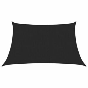 vidaXL fekete HDPE napvitorla 160 g/m² 3/4 x 2 kép