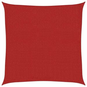 vidaXL piros HDPE napvitorla 160 g/m² 3, 6 x 3, 6 m kép