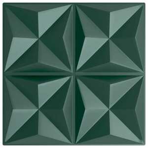 vidaXL 24 db zöld XPS origami fali panel 50 x 50 cm 6 m² kép