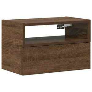 vidaXL barna tölgyszínű falra szerelhető éjjeliszekrény 45x26x28, 5 cm kép