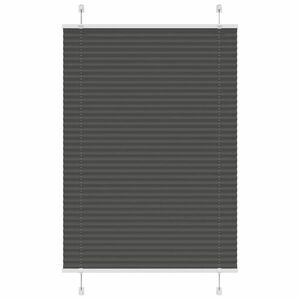 vidaXL pliszírozott redőny fekete 100x100 cm szövetszélesség 99, 4 cm kép