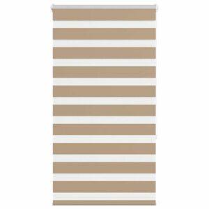 vidaXL zebrafüggönnyel homokbarna szövetszélesség 75, 9 cm poliészter kép