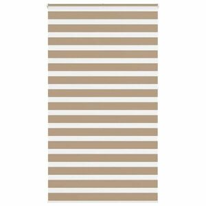 vidaXL zebrafüggönnyel homokbarna szövetszélesség 125, 9 cm poliészter kép