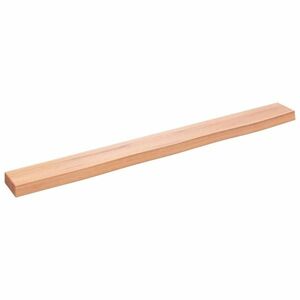 vidaXL világosbarna kezelt tömör tölgyfa fali polc 100x10x4 cm kép