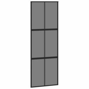 vidaXL fekete edzett üveg és alumínium tolóajtó 76 x 205 cm kép