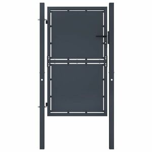 vidaXL antracitszürke acél kertkapu 100 x 200 cm kép
