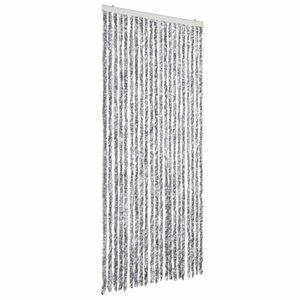 vidaXL fehér és szürke zsenília rovarfüggöny 90 x 220 cm kép