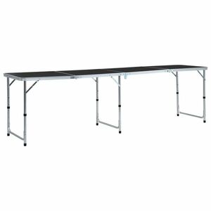 vidaXL összecsukható szürke alumínium kempingasztal 240 x 60 cm kép