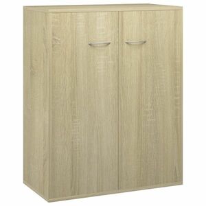 vidaXL sonoma tölgy színű szerelt fa tálalószekrény 60 x 30 x 75 cm kép