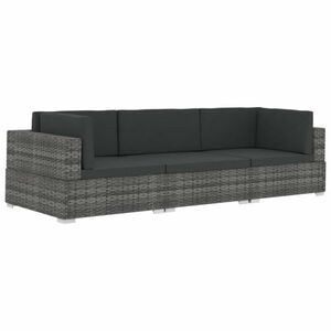 vidaXL 3 részes szürke kanapészett kép