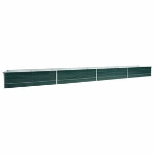 vidaXL zöld horganyzott acél kerti magaságyás 600 x 80 x 45 cm kép
