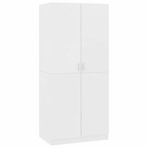vidaXL fehér szerelt fa ruhásszekrény 80 x 52 x 180 cm kép