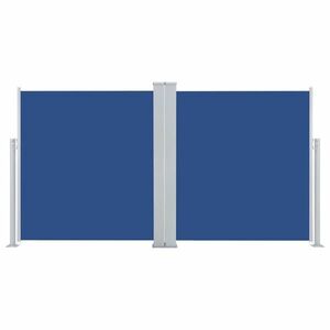 vidaXL kék behúzható oldalsó napellenző 160 x 600 cm kép