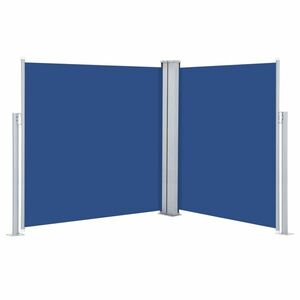 vidaXL kék behúzható oldalsó napellenző 140 x 600 cm kép