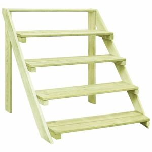 vidaXL impregnált fenyőfa virágtartó állvány 80 x 80 x 80 cm kép