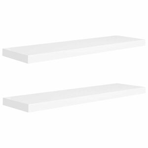 vidaXL 2 db fehér MDF lebegő fali polc 90 x 23, 5 x 3, 8 cm kép