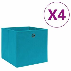 vidaXL 4 db babakék nem szőtt szövet tárolódoboz 28 x 28 x 28 cm kép