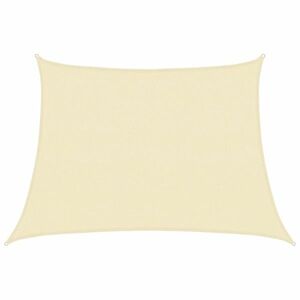 vidaXL krémszínű HDPE napvitorla 160 g/m² 4/5 x 3 m kép