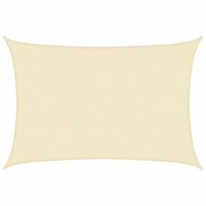 vidaXL krémszínű HDPE napvitorla 160 g/m² 5 x 6 m kép