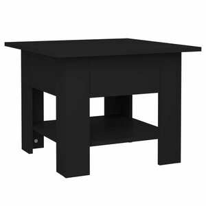 vidaXL fekete szerelt fa dohányzóasztal 55 x 55 x 42 cm kép