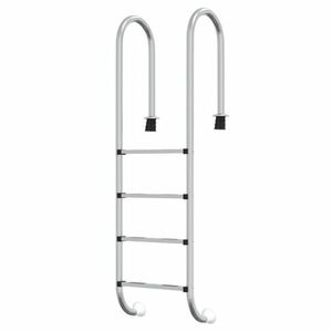 vidaXL 304-es rozsdamentes acél medencelétra 54 x 38 x 184, 5 cm kép