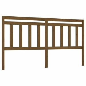 vidaXL mézbarna tömör fenyőfa ágy fejtámla 206 x 4 x 100 cm kép